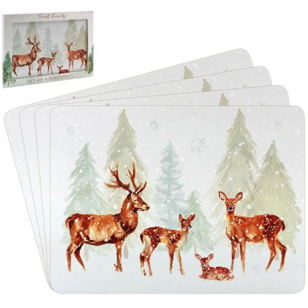 Forest Family Placemats Set of 4
