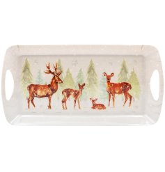Deer in the forest medium tray
