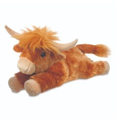 A soft and cuddle highland cow toy