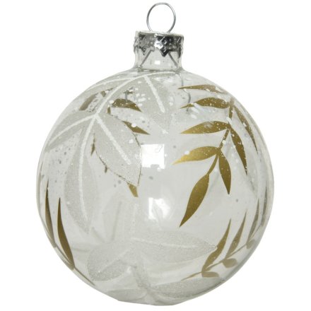Bauble Glass With Gold Leaf