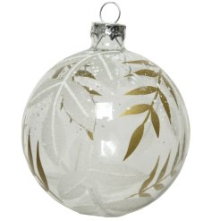 A charming clear glass bauble