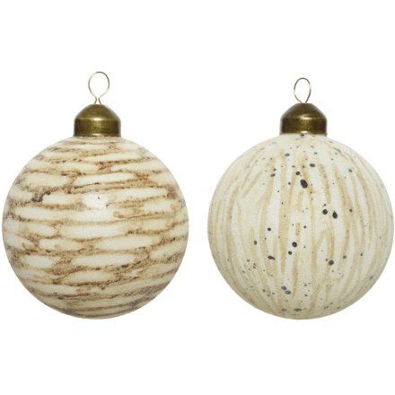 Gold & Neutral Baubles 2 Assorted