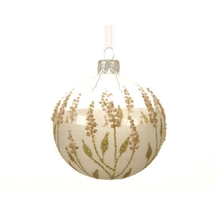 Dried Flower Glass Bauble