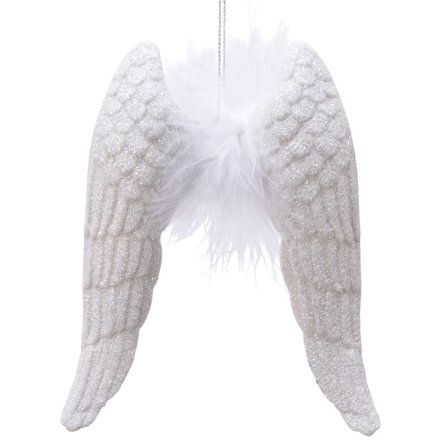 White Angel Wings Hanging Decoration