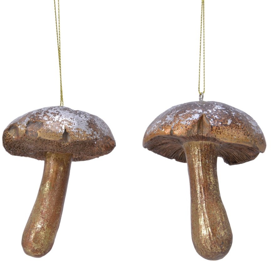 Mushroom Hangers 2 Assorted 57839 Christmas / Hanging Decorations