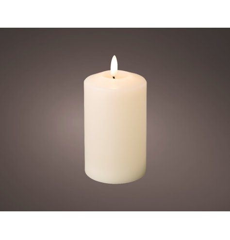 A festive small pilar candle