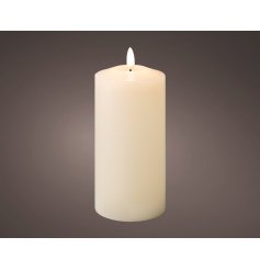 A stunning flickering flame pilar candle