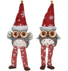 A Traditional Assortment of 2 Owl Ornaments 