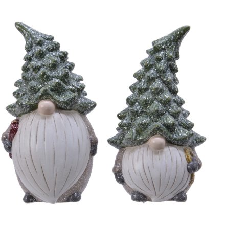 2 Assorted Christmas Tree Gnomes, 18.5cm