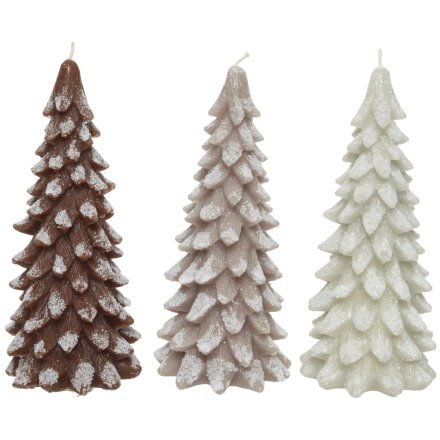 Frosty Christmas Tree Candle, 3a