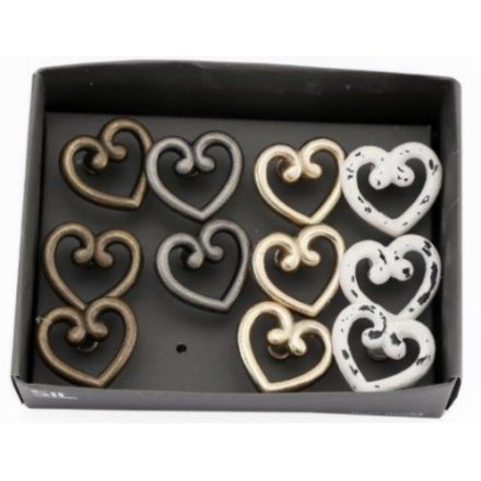 Heart Drawer Knobs 4 Assorted 