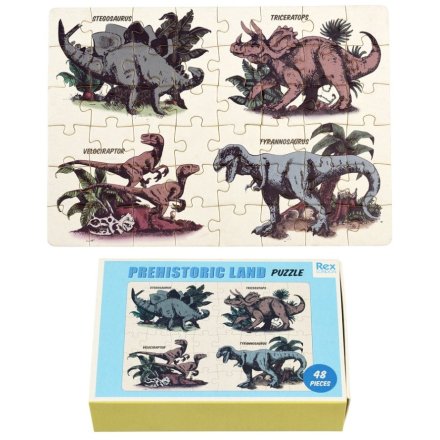 A Fun Puzzle With Four Dinosaur Designs