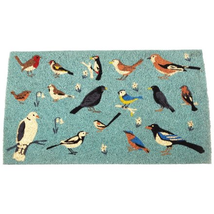 Garden Birds Doormat, 73cm