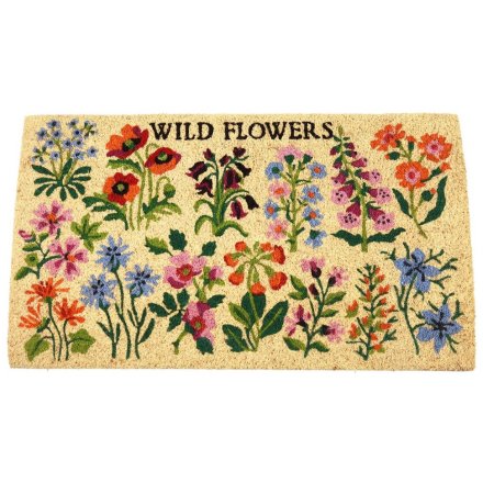 Wild Flowers Doormat, 73cm