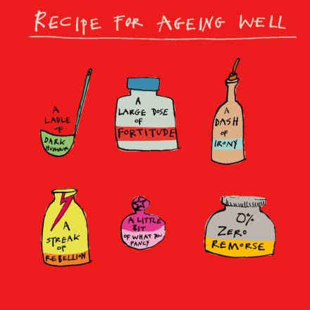Recipe For Ageing Well Greetings Card, 15cm