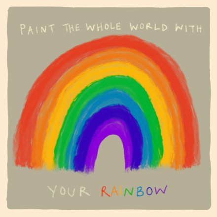 15cm Rainbow Greetings Card