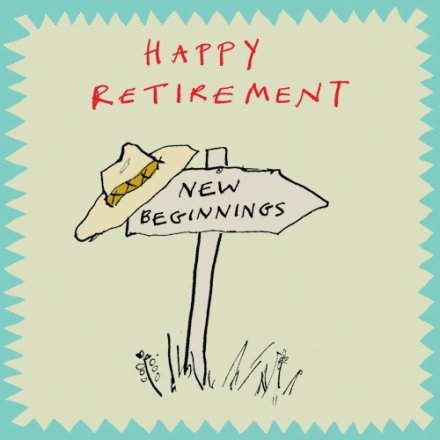 15cm Happy Retirement Greetings Card