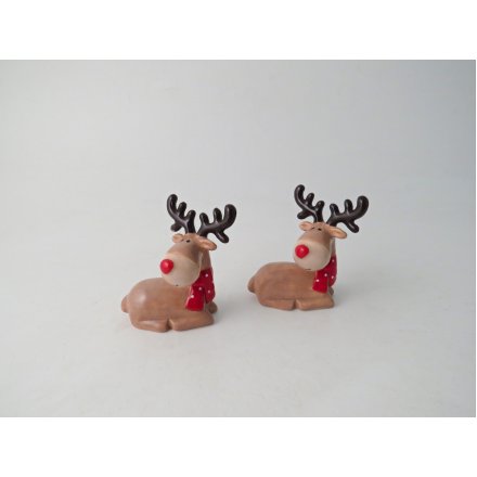 Lying Brown Reindeer Ornament