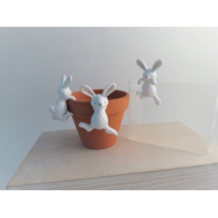 Pot Hanger Rabbit, 7cm 2 Assorted