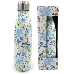 A beautiful stainless steel reusable thermal bottle