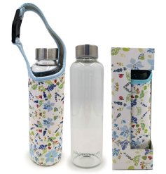 A pretty Julie Dodsworth resuable glass water bottle