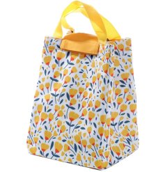 A beautiful cool lunch bag, featuring a pretty buttercup design
