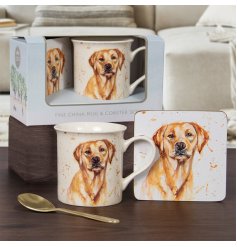 Labrador Fine china Mug and Coaster 