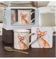 Chihuahua Fine china Mug and Coaster 