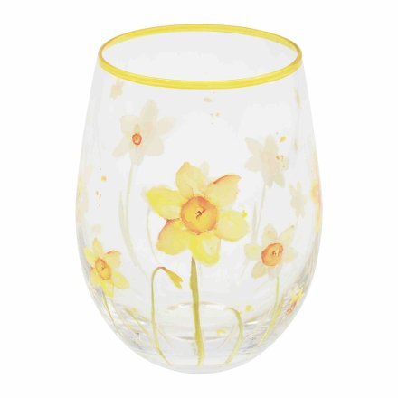 Daffodils Stemless Glass