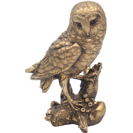 Reflections Bronzed Owl, 17.7cm