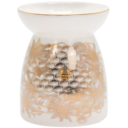 Honeycomb Bee Oil Warmer, 14cm
