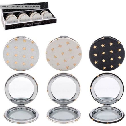 Compact Mirror Stars 3 Assorted