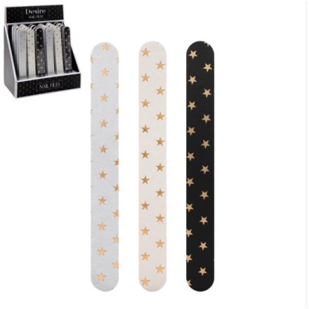 3 Assorted Nail Files With Stars 