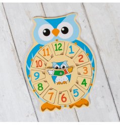 Learn The Time Owl Clock Blue
