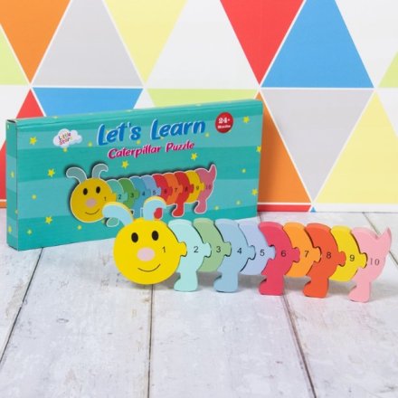 Lets Learn Wooden Caterpillar Puzzle