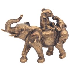 Bronze Elephant and Calf ornament 