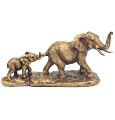 Bronze Elephant & Calf ornament