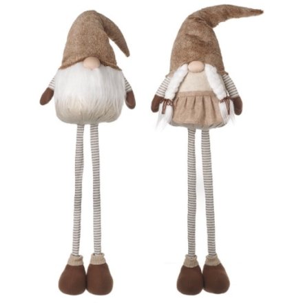 2 Assorted Gonks With Brown Hat's