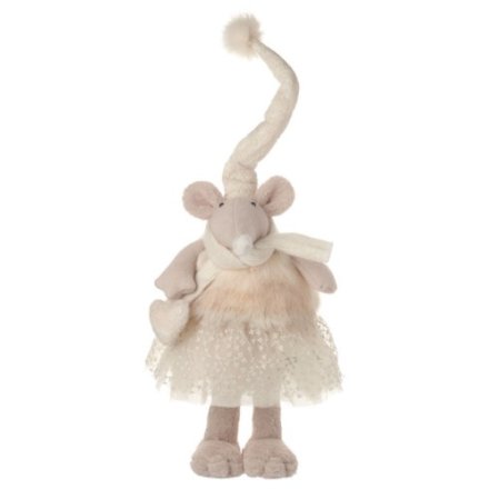 Standing Pink Mouse In Tall Hat, 64cm