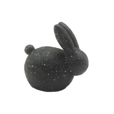 Black Rabbit Stone Effect Ornament