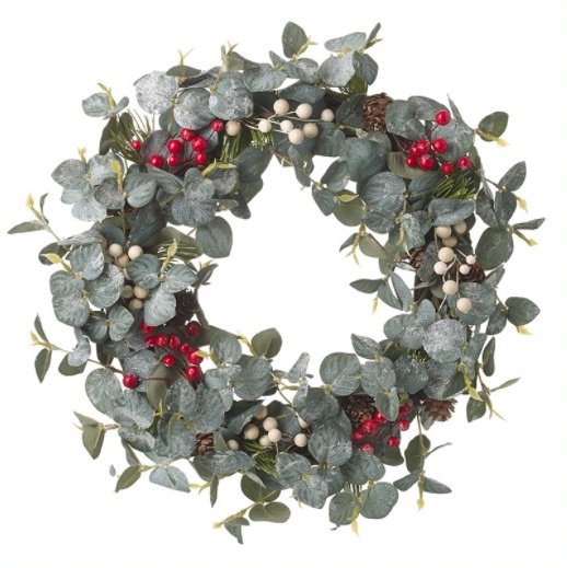 LES105 / Wreath Red & White Berry Foliage | 58342 | Christmas / Wreaths ...