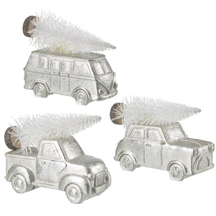 3 Assorted Transport With Tree Decorations