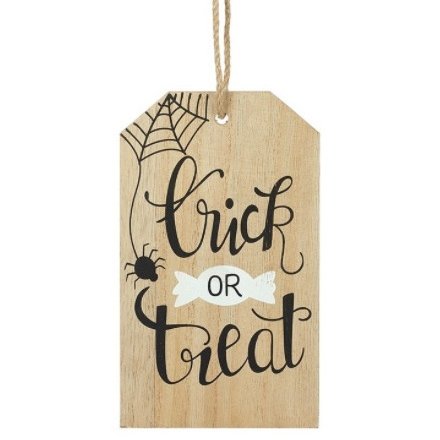 Trick Or Treat Sign, 21cm