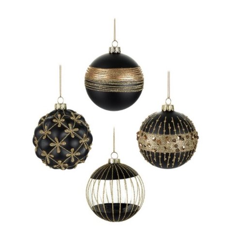A simply stunning assortment of 4 baubles