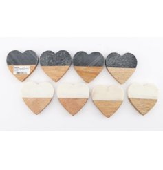 Add a sweet addition to your home with this charming set of 4 heart shaped coasters
