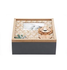 A super adorable safari themed keepsake box