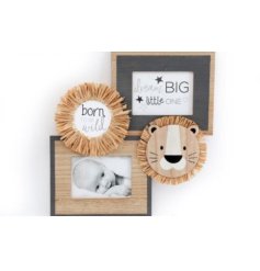 A safari themed double photo frame