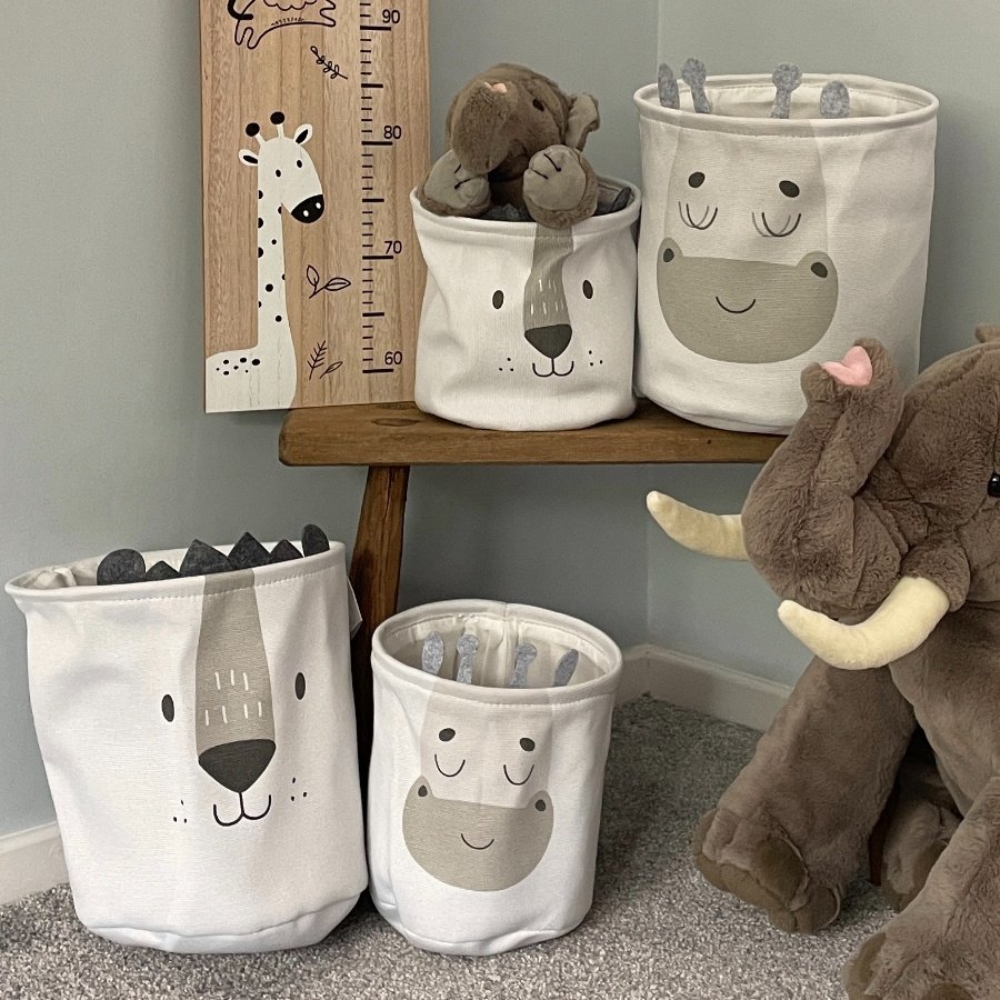 BB0367 / Wild Animal Storage Basket S/2 58463 Kids / Bedroom