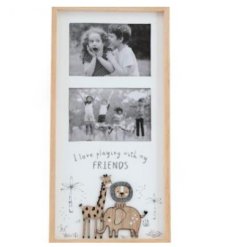 A lovely safari themed wooden photo frame