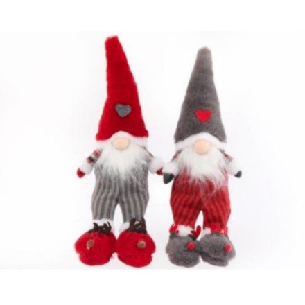 Sitting Santa Decorations With Slippers, 39cm
